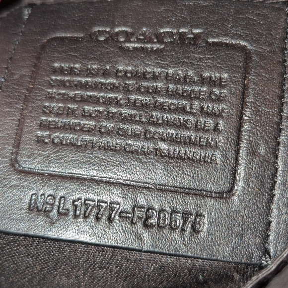 COACH CHARLES  Small Messenger Leather Signature Canvas Black Smoke EUC - Picture 12 of 14